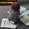 【 Cat Brother Knitting 】 Parent-child adult patch mixed color ball wool hat, thickened warm knitted hat with fleece Application Scenario